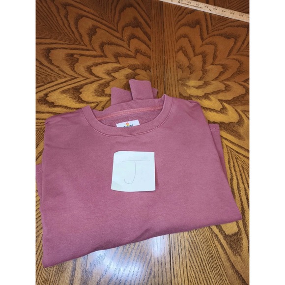 Marine Layer Crewneck Sweater Women's Small Pullover Maroon Red Crop - Picture 8 of 8